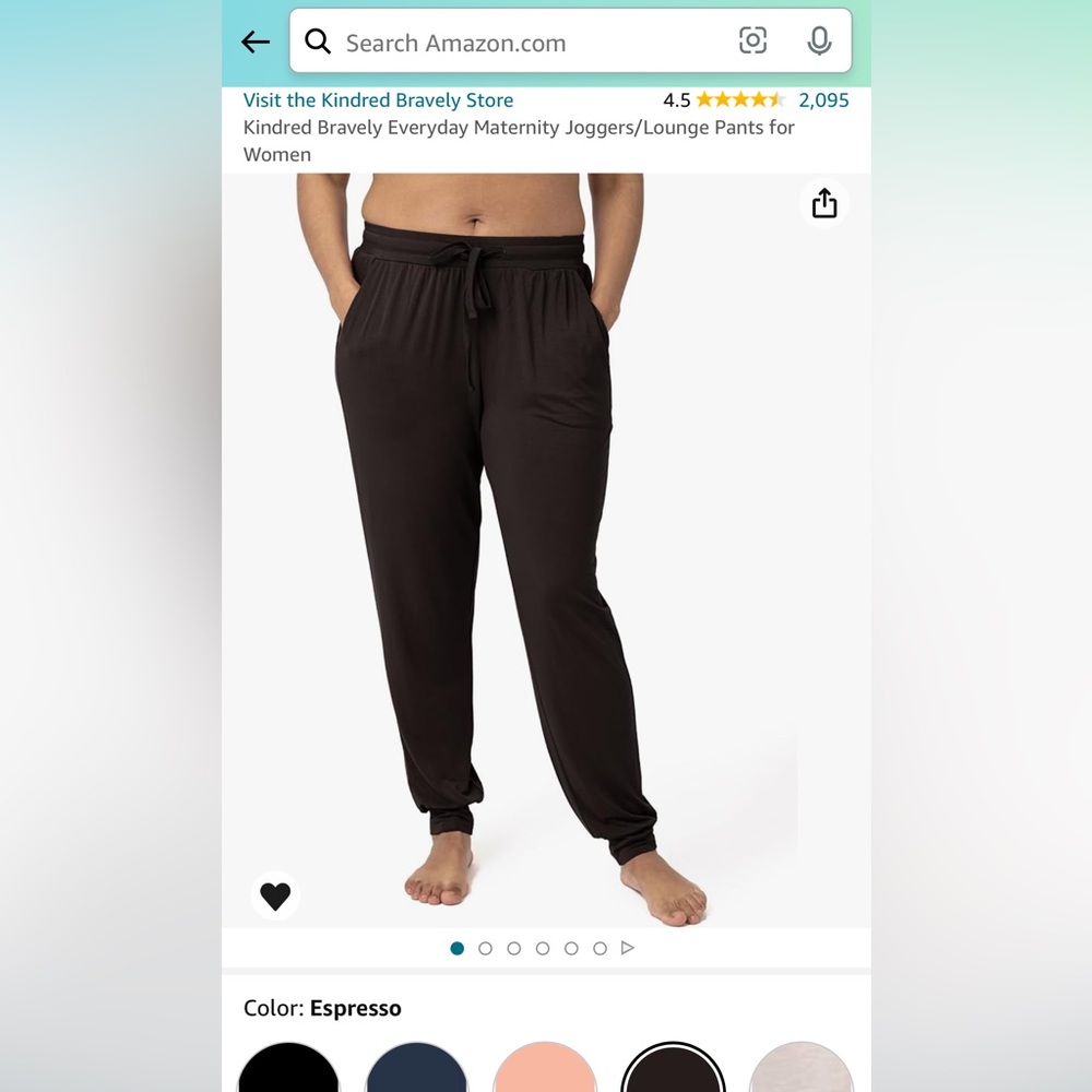 Kindred braverly maternity joggers. Small. Espresso